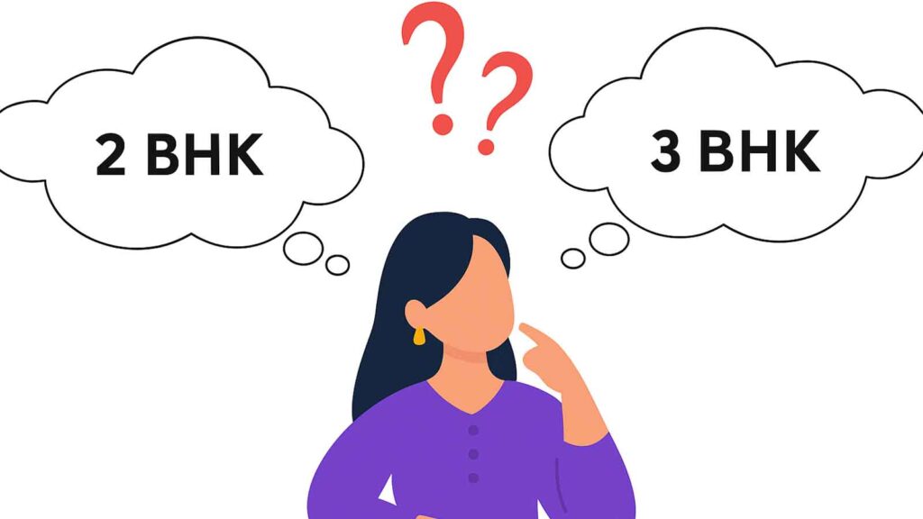 2 BHK vs 3 BHK flat