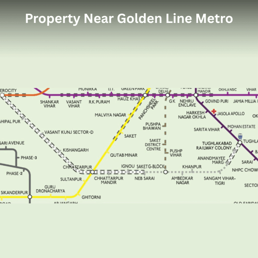 Property Near Golden Line Metro